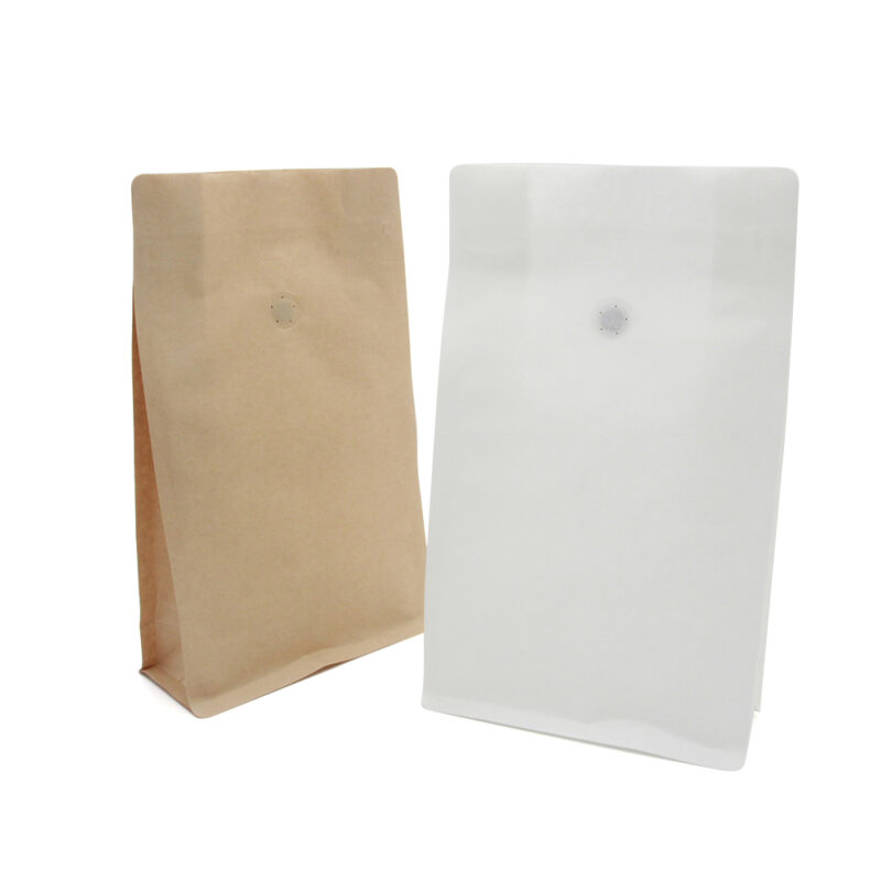 Kraft Paper Flat Bottom Stand Up Food Packaging Bag