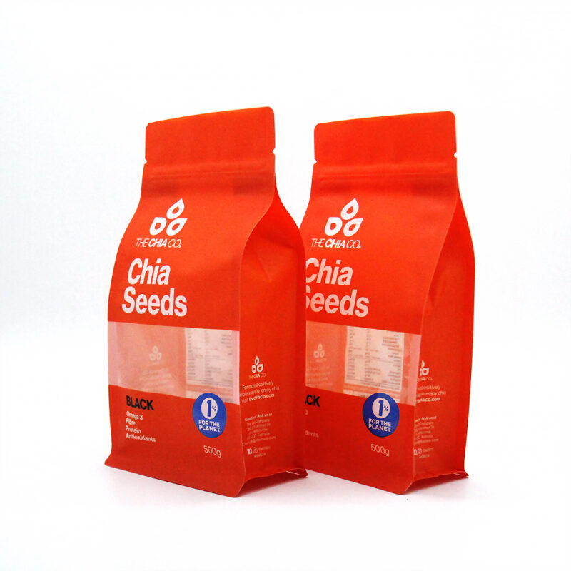 Custom Printing 8 Side Seal Food Packaging Bag