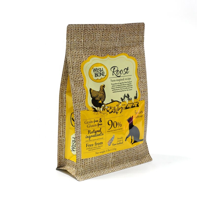 Flat Bottom Pet Food Packaging Bag